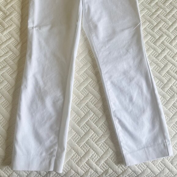 Crosby Women's Size 6 Madison Cropped Ankle White Flat Front Straight Leg Pants - Picture 4 of 15